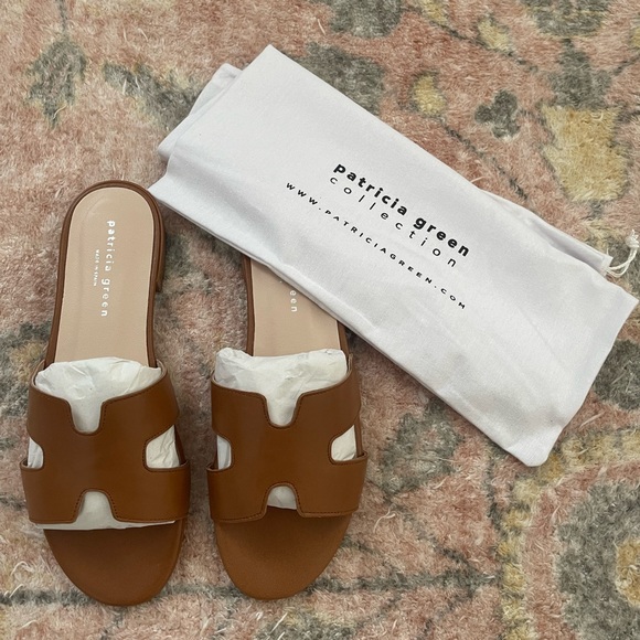 hallie flat sandal - “Luggage Leather” - Picture 4 of 5